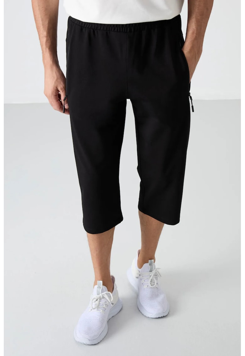 Pantaloni scurti - Barbati - Pantaloni scurti Capri ciclism TOMMY barbati - Negru - Negru