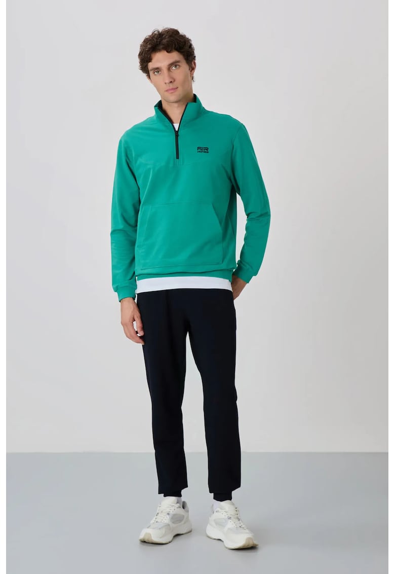 Set Hanorac Fermoar si Pantaloni - Bumbac - Verde