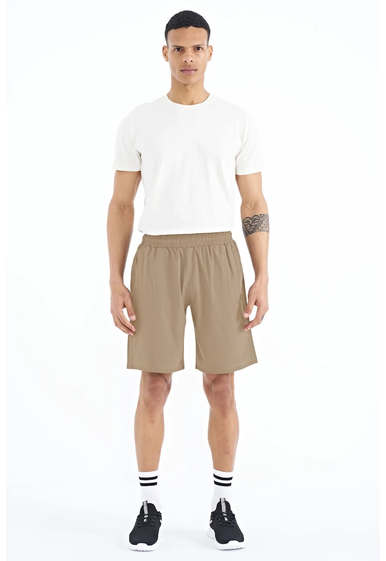 Pantaloni scurti - Barbati - Pantaloni scurti TOMMY pentru cu croiala picior larg - Verde Kaki -