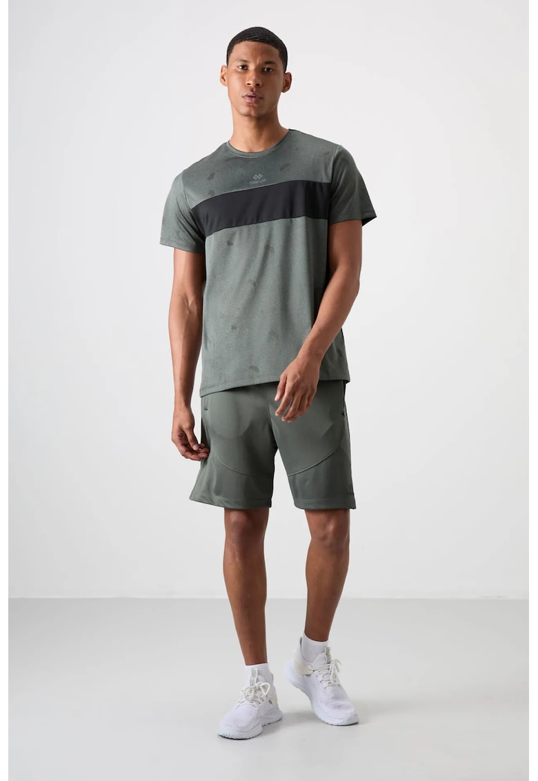 Pantaloni scurti - Barbati - Pantaloni scurti de trening din poliester TOMMY pentru barbati - Gri ardezie -
