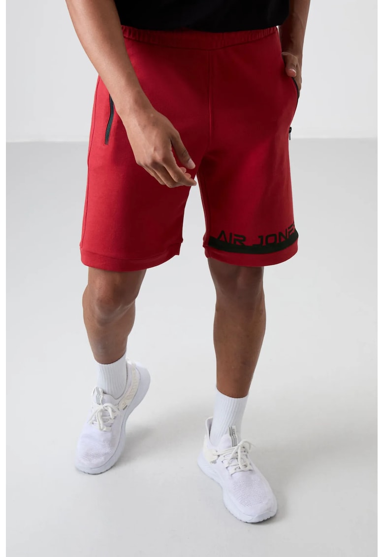 Pantaloni scurti - Barbati - Pantaloni scurti de trening din fleece TOMMY pentru barbati - Rosu -