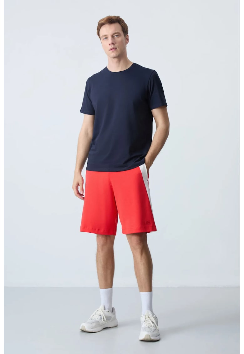 Pantaloni scurti - Barbati - Pantaloni scurti de trening TOMMY din amestec de bumbac pentru barbati - Rosu -