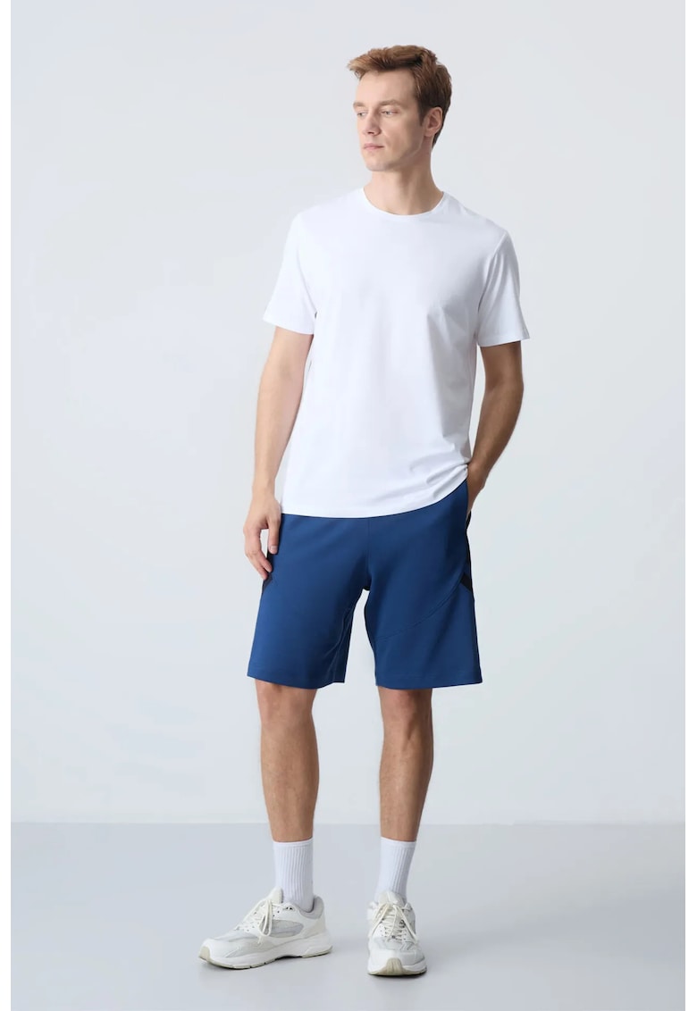 Pantaloni scurti - Barbati - Pantaloni scurti de trening din fleece TOMMY pentru barbati - Albastru marin -