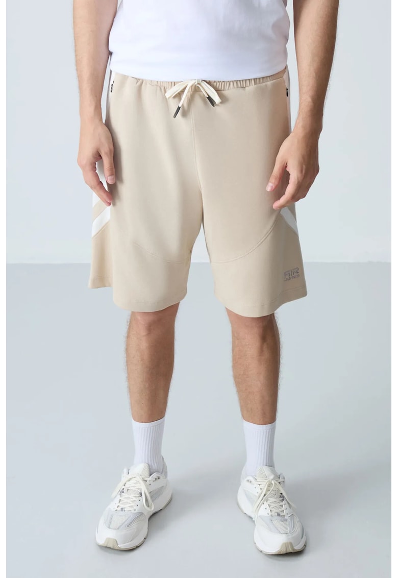 Pantaloni scurti - Barbati - Pantaloni scurti de trening din fleece TOMMY pentru barbati - Bej Natural