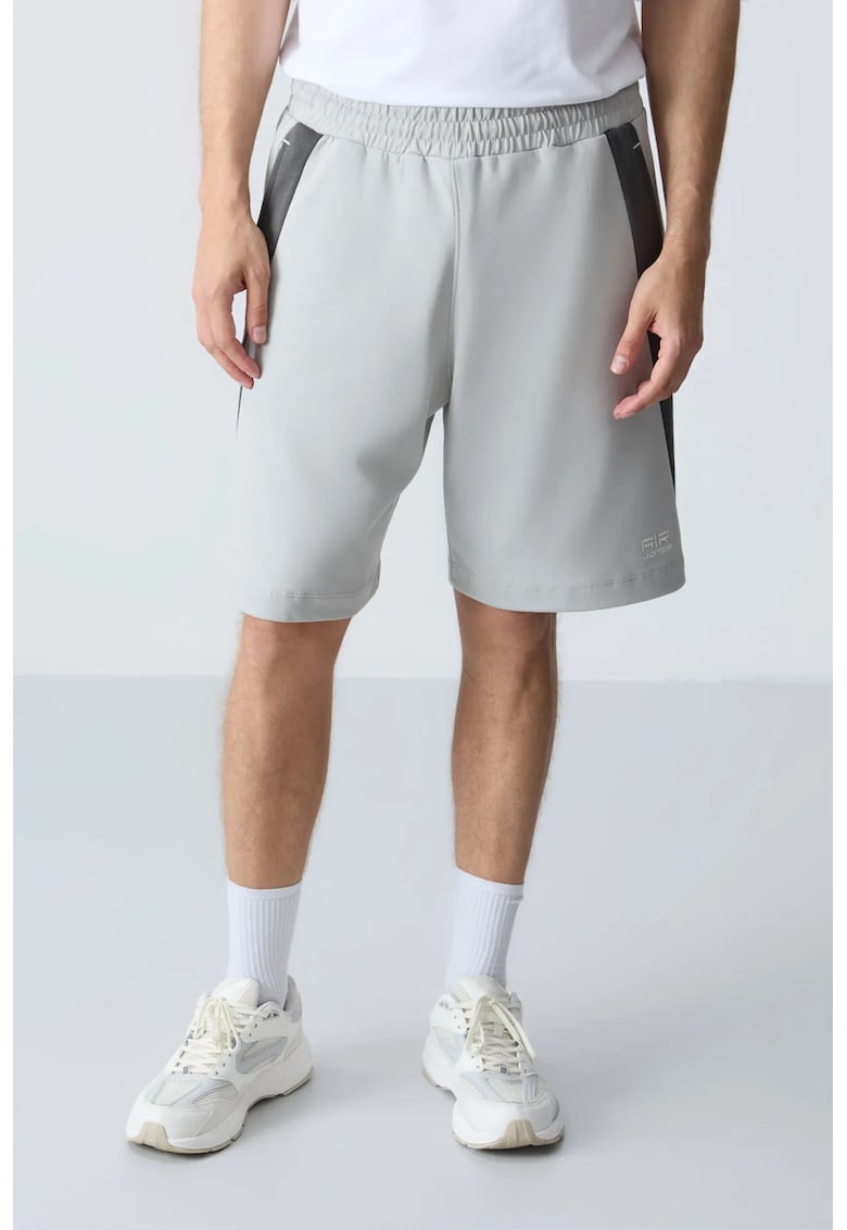 Pantaloni scurti - Barbati - Pantaloni scurti de trening din amestec de bumbac TOMMY pentru barbati - Gri deschis - Gri deschis
