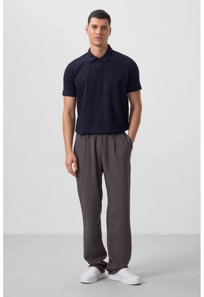 Pantaloni - Barbati - Pantaloni Palazzo cu croiala larga pentru Gri