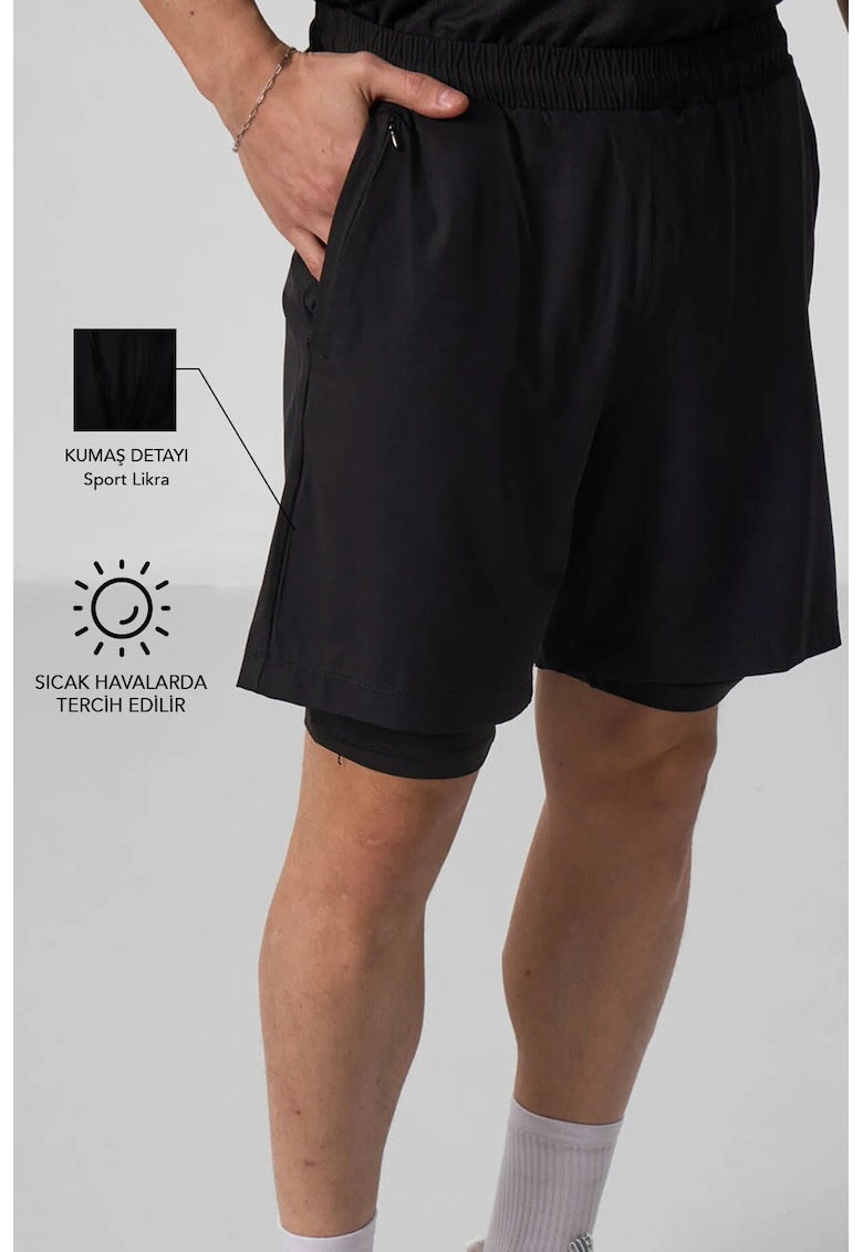 Pantaloni scurti - Barbati - Pantaloni scurti TOMMY Regular din jerseu pentru barbati - Negru -