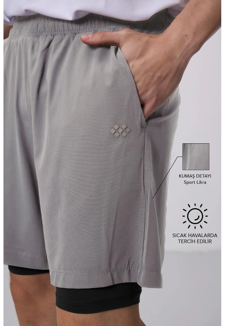 Pantaloni scurti - Barbati - Pantaloni scurti TOMMY Regular Fit din jerseu pentru barbati - Gri deschis -