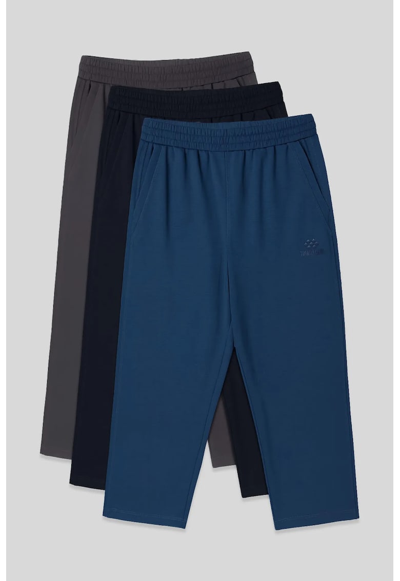 Pantaloni scurti - Barbati - Pantaloni scurti Capri din jerseu TOMMY pentru barbati - Gri carbune -