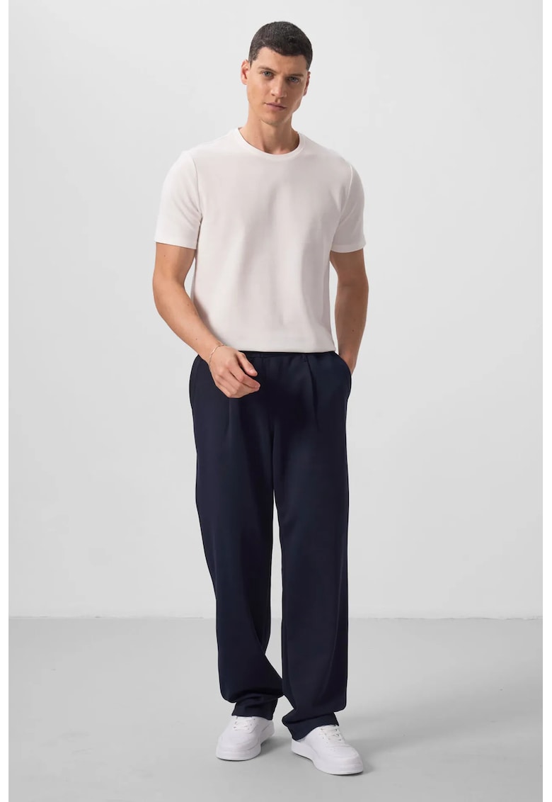Pantaloni - Barbati - Pantaloni Palazzo cu croiala larga TOMMY pentru barbati - Bleumarin