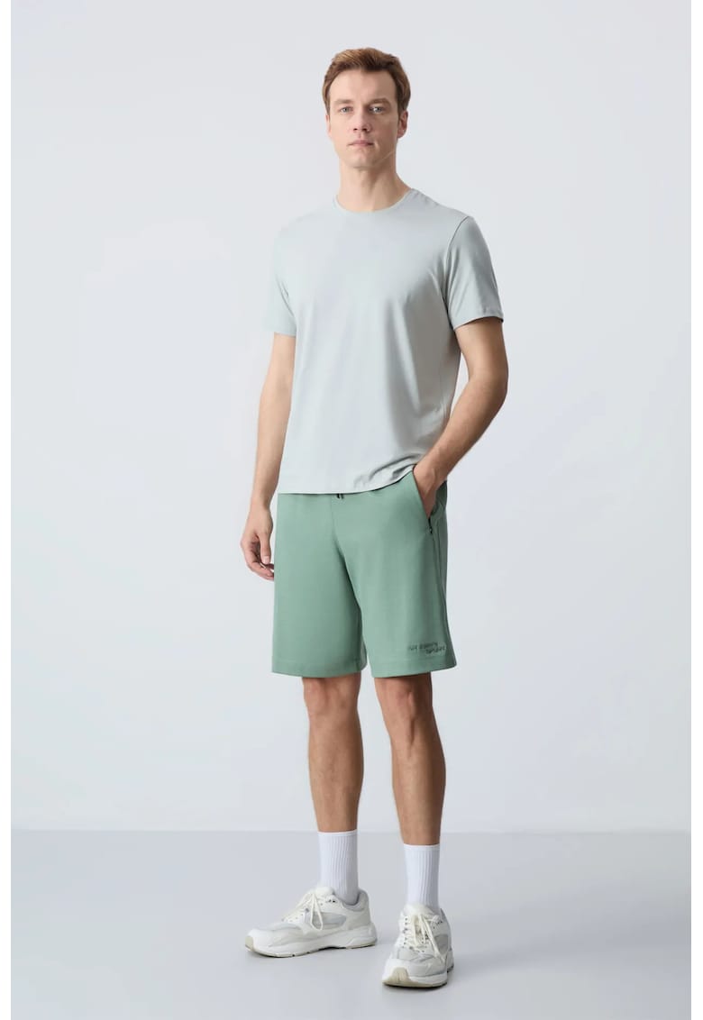 Pantaloni scurti - Barbati - Pantaloni scurti din jerseu TOMMY pentru barbati - Regular Verde salvie -