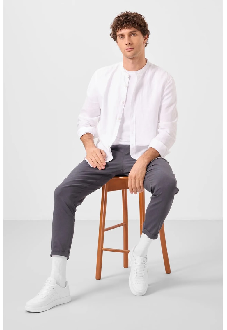 Pantaloni - Barbati - Chino TOMMY pentru din gabardina cu croiala Gri - Gri antracit