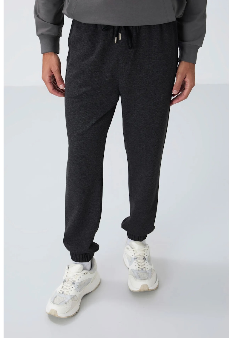 Pantaloni de trening - Barbati - Pantaloni de trening TOMMY din fleece - Regular pentru Gri carbune -