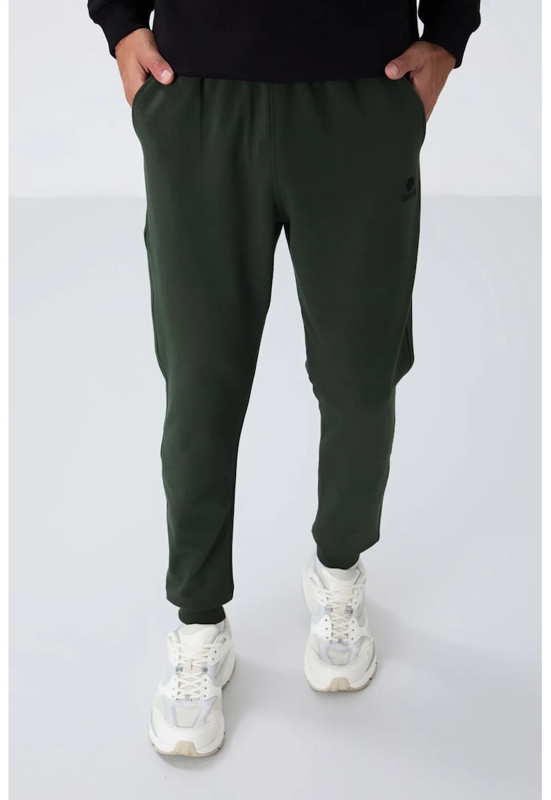 Pantaloni de trening - Barbati - Pantaloni de trening TOMMY din fleece pentru Verde Padure -