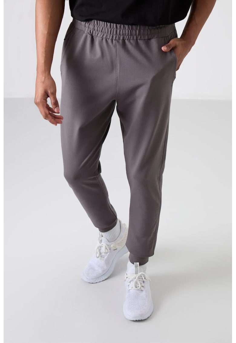 Pantaloni de trening - Barbati - Pantaloni de trening TOMMY din amestec de bumbac - Gri carbune -