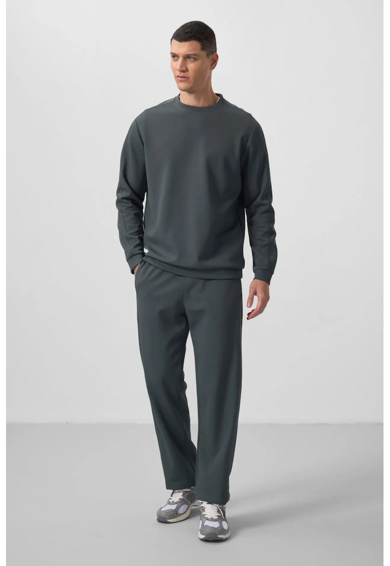 Set Hanorac si Pantaloni Barbati Gri antracit - Elastic - 60% poliester/40% bumbac