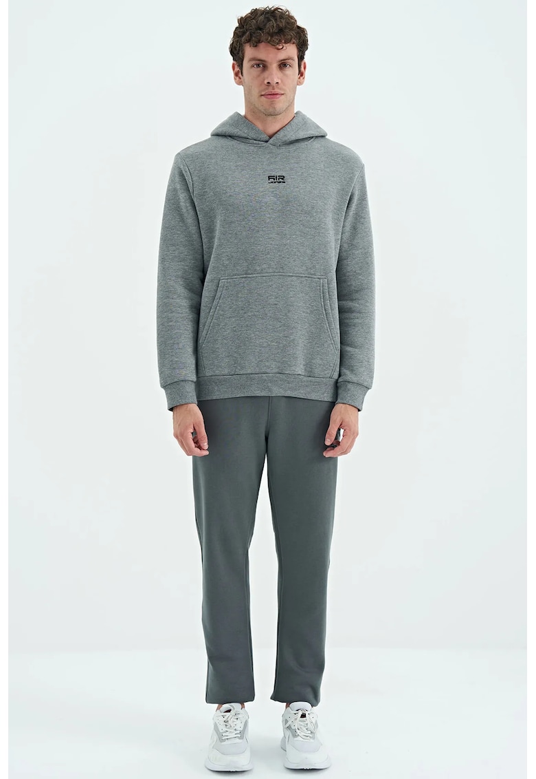 Pantaloni de trening - Barbati - Pantaloni de trening TOMMY pentru barbati - Regular din fleece - Gri carbune - Gri antracit