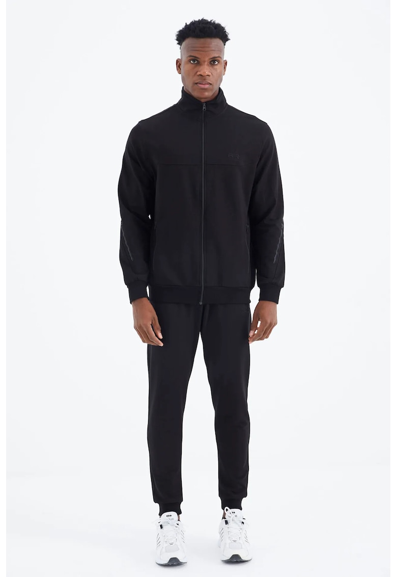 Set Trening Barbati - Fleece - 77% bumbac - Negru