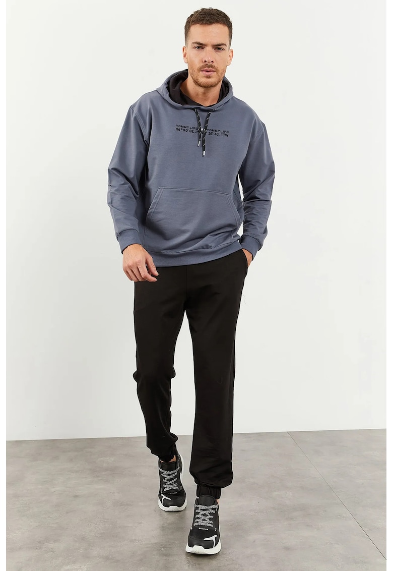 Set Hanorac si Pantaloni - Oversized - Gri Ardezie - Gri/Gri ardezie