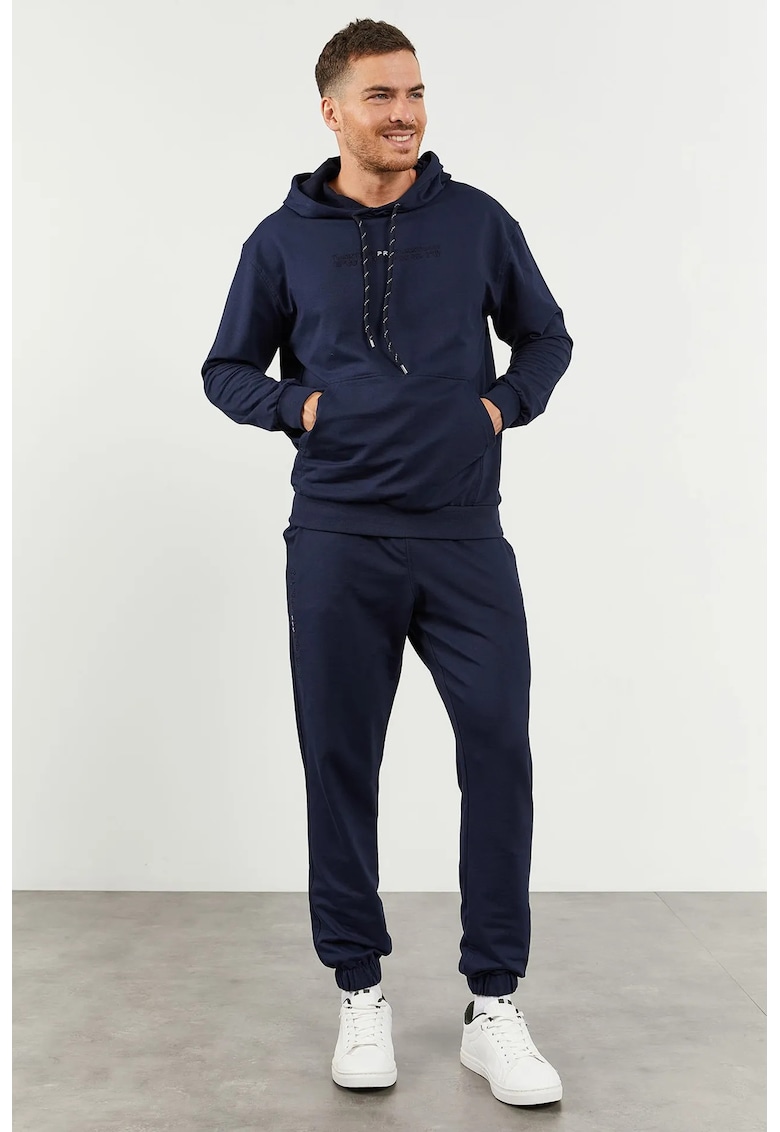 Set Hanorac si Pantaloni Oversized - Albastru Marin - Bumbac/Poliester