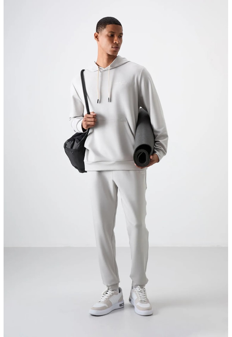 Set Hanorac si Pantaloni - Gri deschis - Gri deschis
