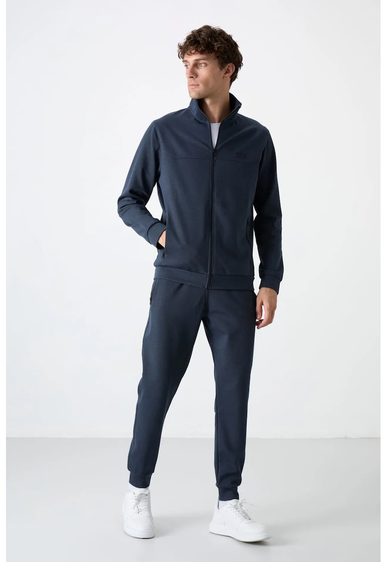 Set Hanorac si Pantaloni - Albastru Marin - Fleece - Croiala Regulara