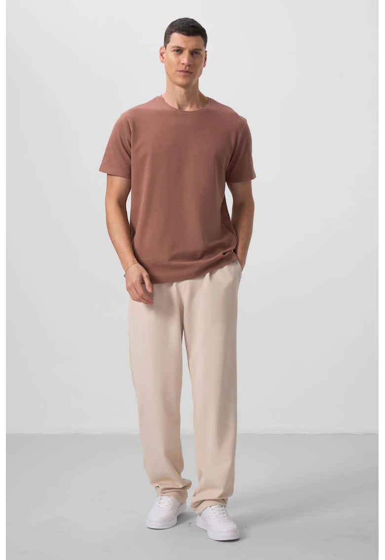 Pantaloni - Barbati - Pantaloni Palazzo cu croiala larga TOMMY pentru Bej Natural -