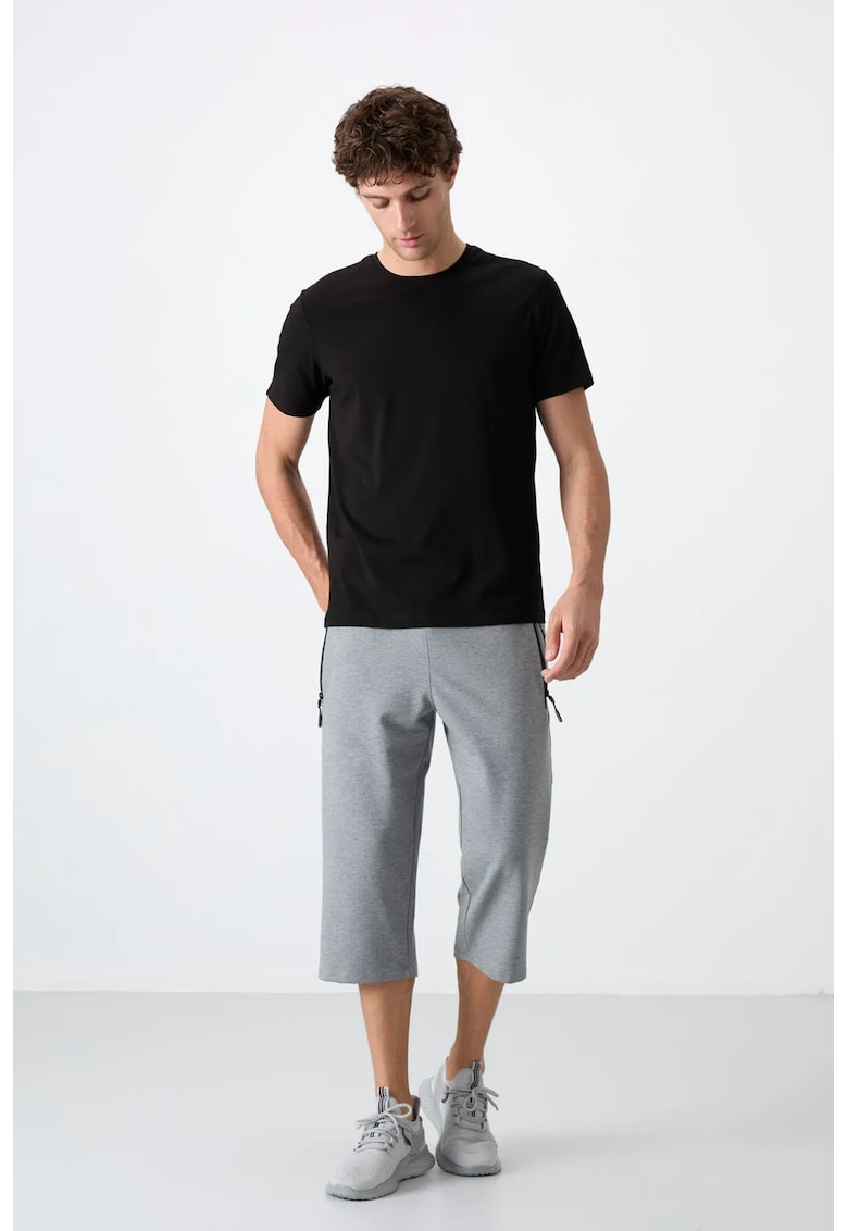 Pantaloni scurti - Barbati - Pantaloni scurti Capri ciclism TOMMY pentru barbati - Gri - Gri deschis