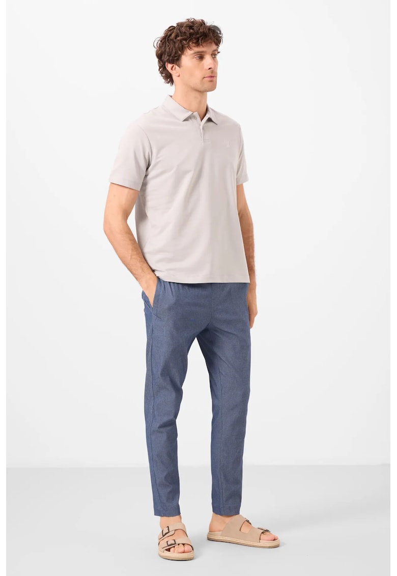 Pantaloni - Barbati - Pantaloni Chino TOMMY Gabardina Croiala Dreapta pentru Barbati - Oxford Blue -