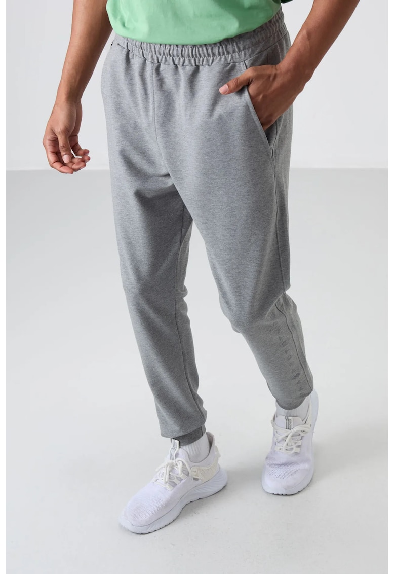 Pantaloni de trening - Barbati - Pantaloni de trening TOMMY pentru Regular din amestec de bumbac - Gri -