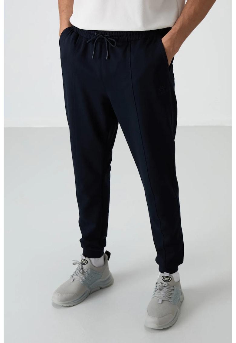 Pantaloni de trening - Barbati - Pantaloni de trening TOMMY din fleece pentru barbati - Negru - Negru