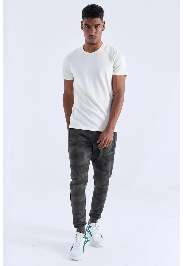 Pantaloni de trening - Barbati - Pantaloni de trening TOMMY pentru barbati - camuflaj - croiala Gri carbune - Gri