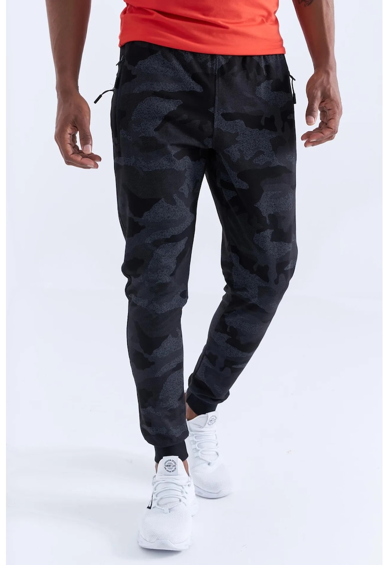 Pantaloni de trening - Barbati - Pantaloni de trening TOMMY pentru barbati - camuflaj - croiala Negru -