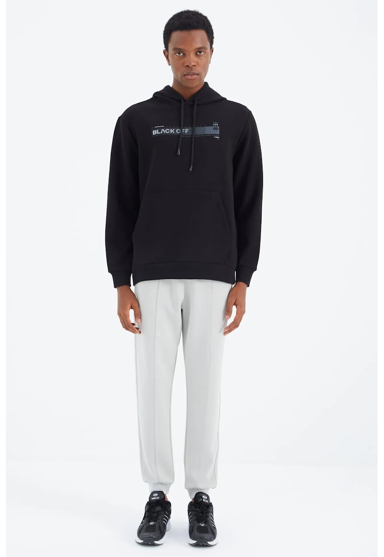 Pantaloni de trening - Barbati - Pantaloni de trening TOMMY pentru barbati - din fleece cu 3 fire - Gri deschis -