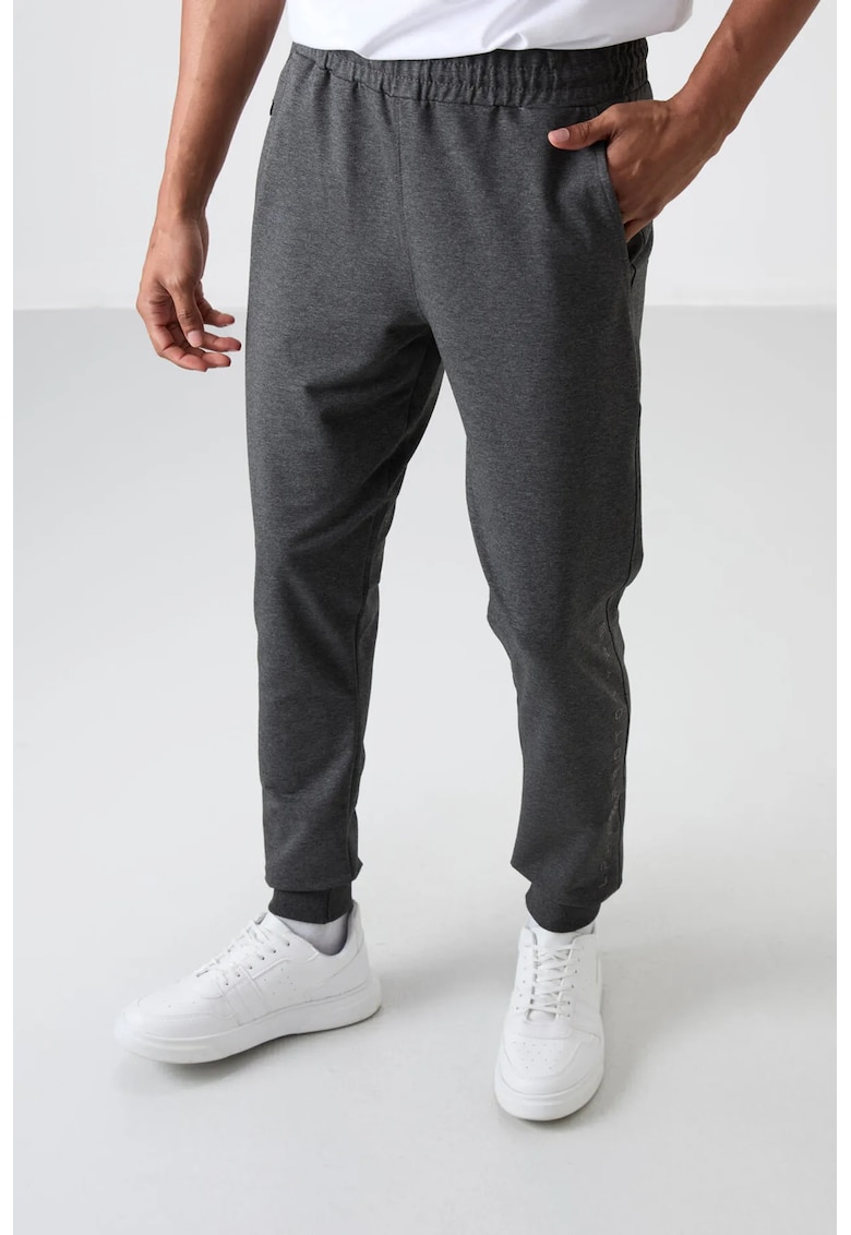 Pantaloni de trening - Barbati - Pantaloni de trening TOMMY Regular din amestec de bumbac - Gri carbune -
