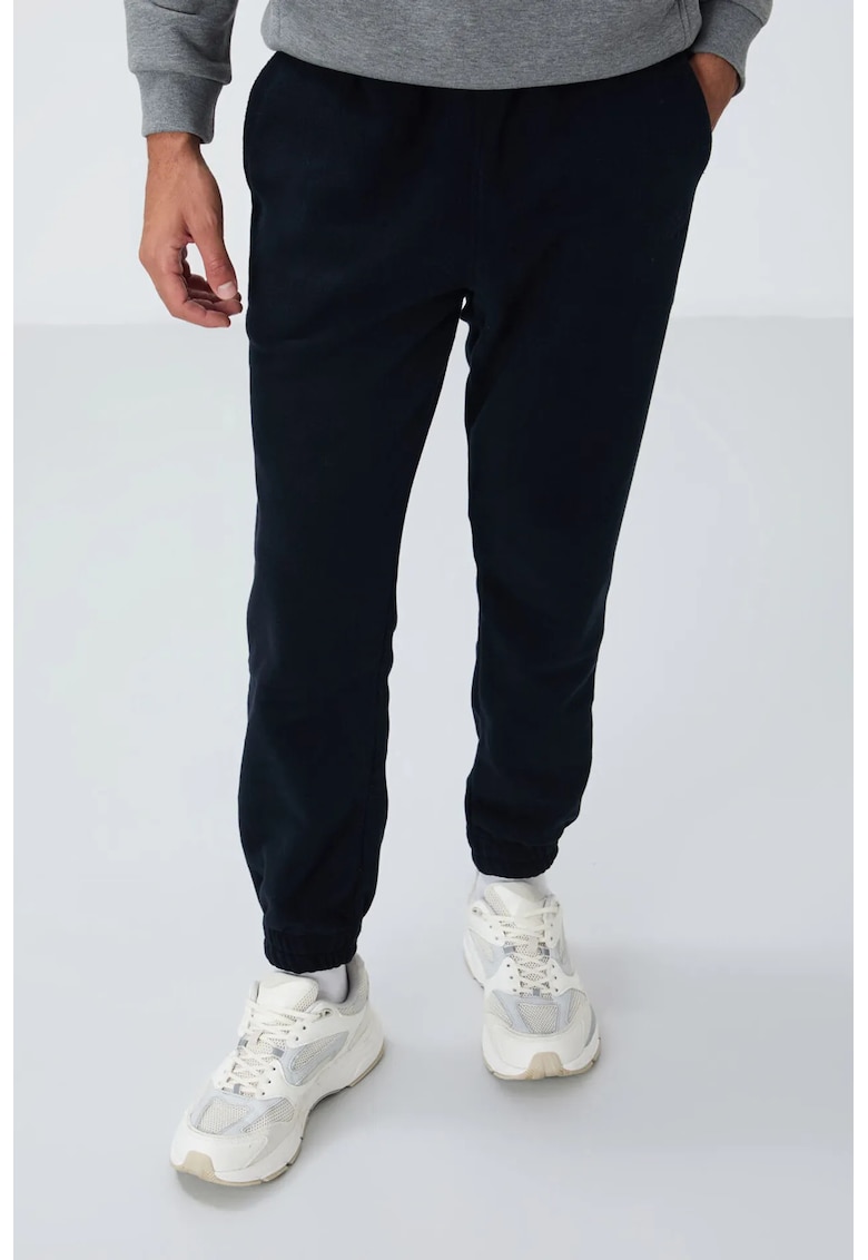 Pantaloni de trening - Barbati - Pantaloni de trening jogger TOMMY din poliester pentru barbati - Negru -