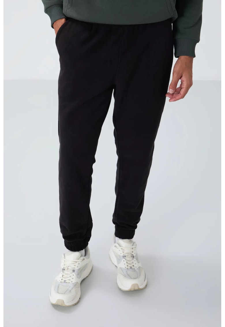 Pantaloni de trening - Barbati - Pantaloni de trening TOMMY din poliester pentru barbati - Negru -