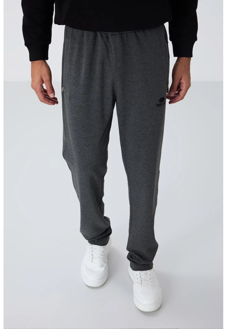 Pantaloni de trening - Barbati - Pantaloni de trening TOMMY pentru barbati - croiala slim - picior drept - Gri carbune -