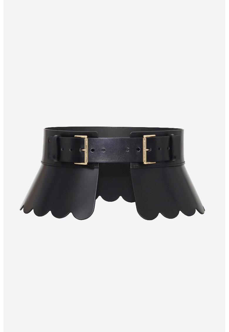 Curea Corset Scalloped Peplum - Negru