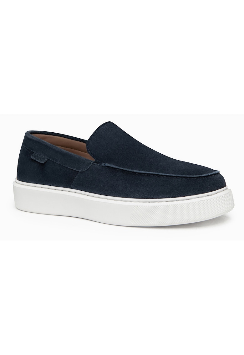 Pantofi barbati slip on din zams suede - confortabili si eleganti OM-FOCS-0246 - Bleumarin