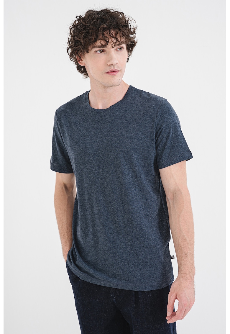 Tricou cu decolteu rotund - Albastru ultramarin