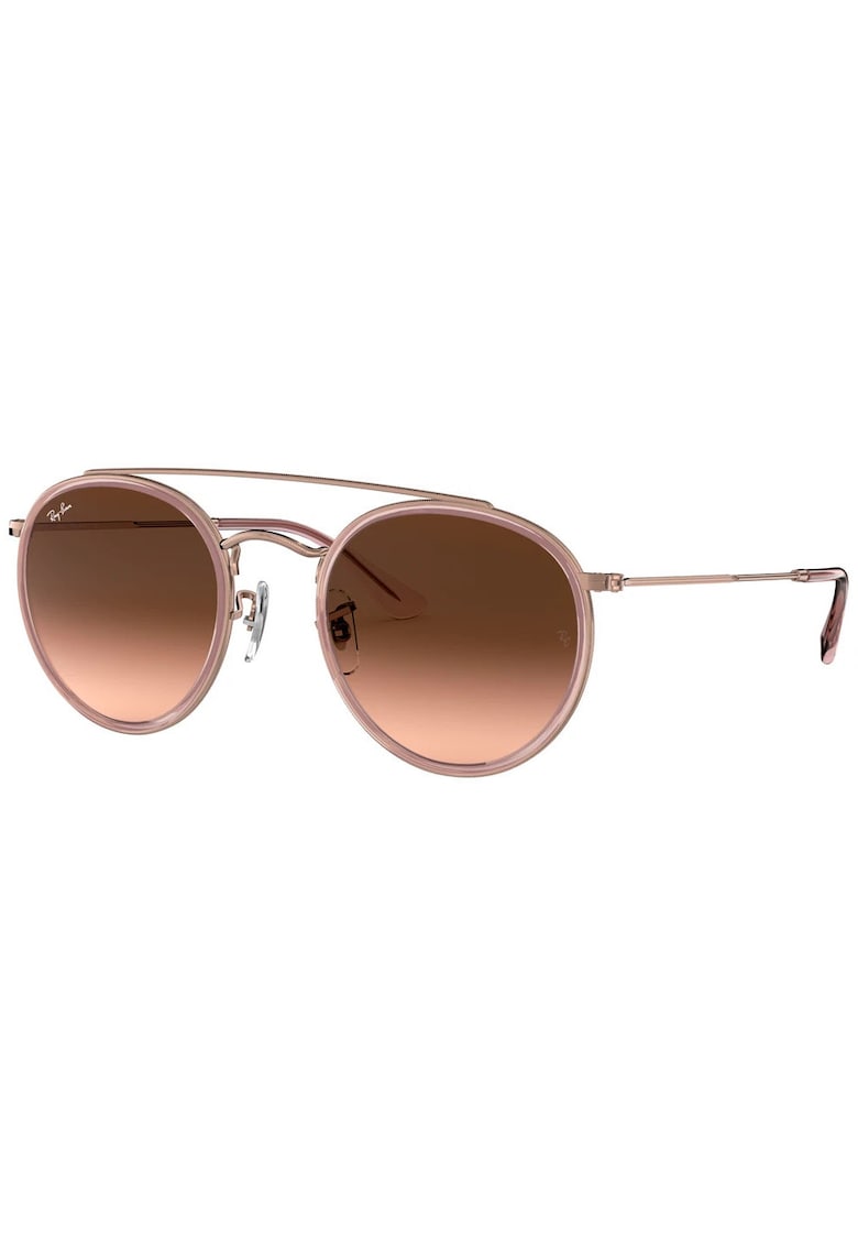 Слънчеви очила RayBan - Round Double Bridge с градуирана леща - Prink Bronze Copper/Brown - 51-22-145