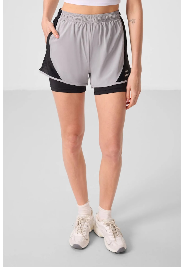 Pantaloni scurti - mini - elastic - piatra naturala - poliester-elastan
