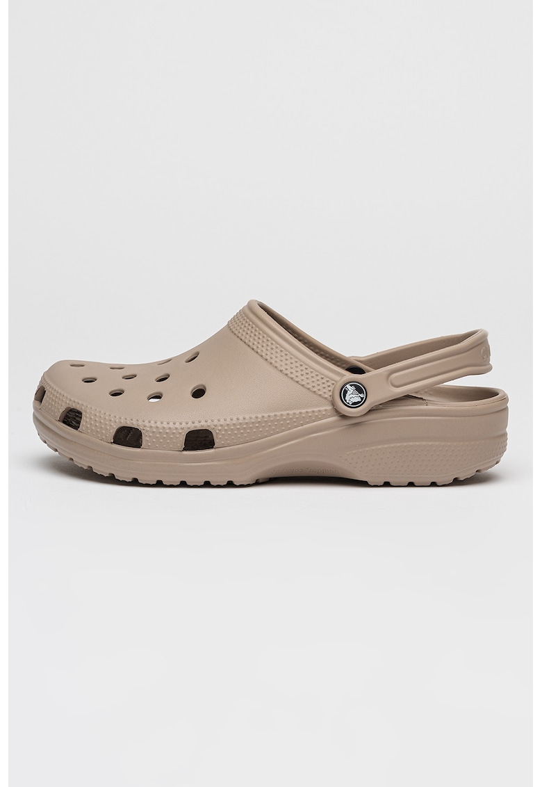 Saboti slingback cu model unisex Classic Roomy - Maro taupe