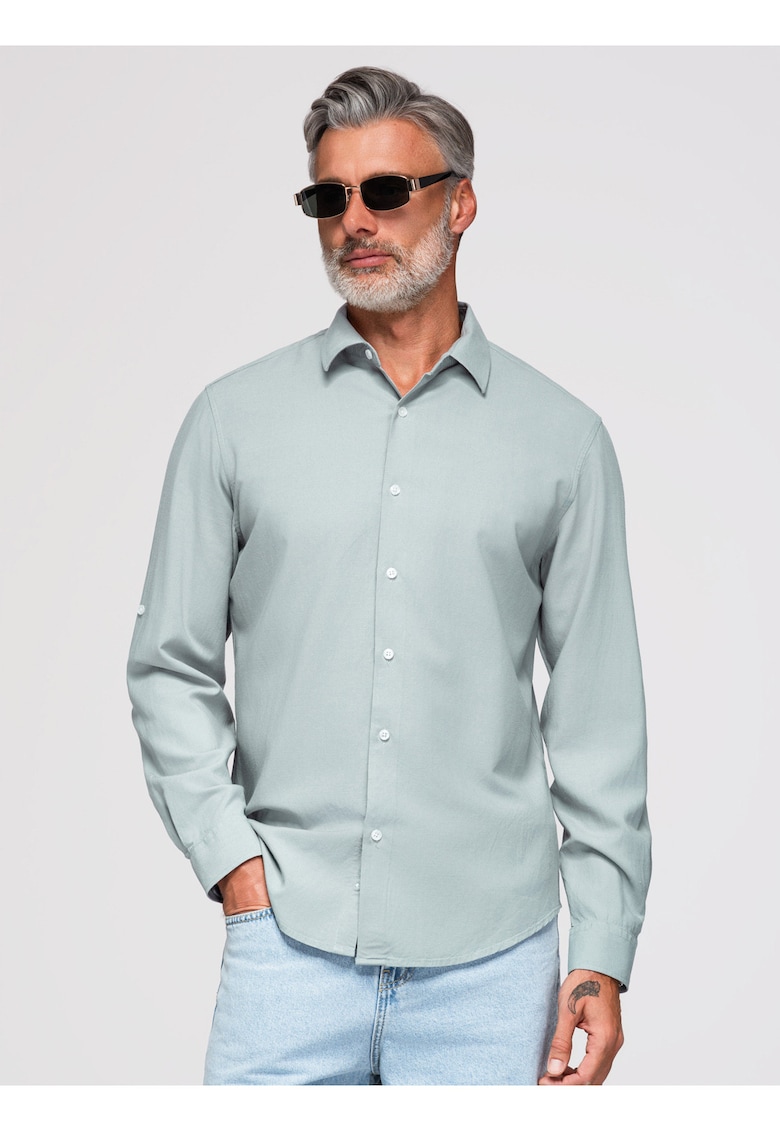 Camasa barbati regular cu guler clasic OM-SHCS-0190 - Verde deschis