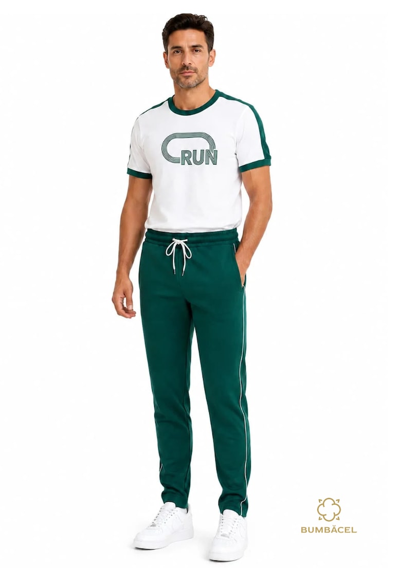 Set sport barbati din bumbac cu pantaloni jogger