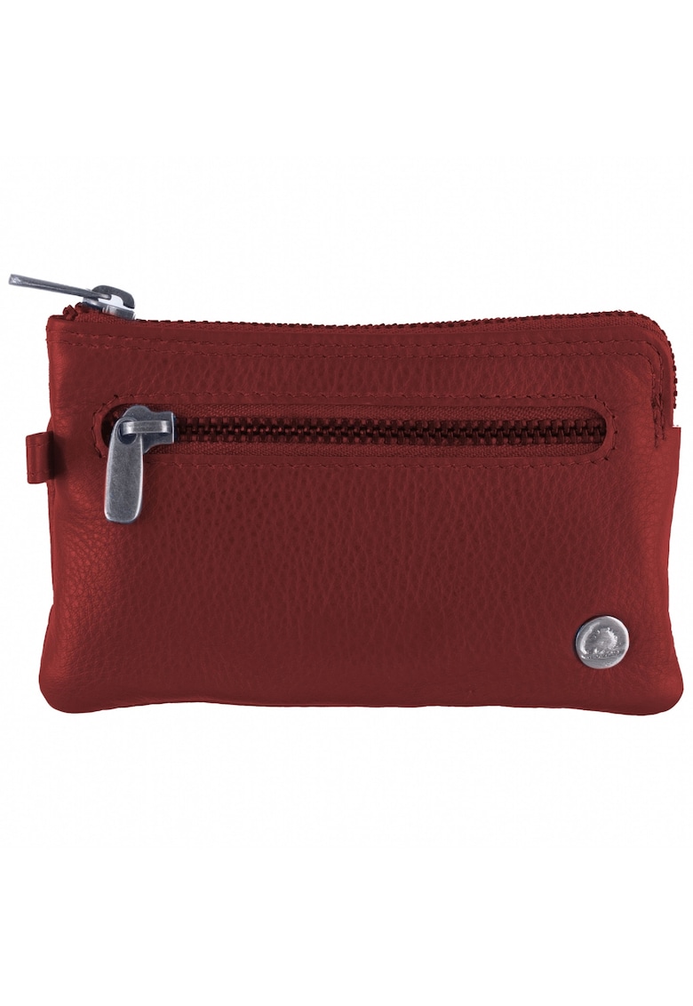 Portofel chei dama piele naturala 11.5 x 7.5 x 1 cm - Spongy Nappa - - Rosu