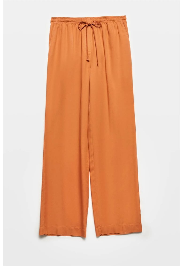 Pantaloni dama - croiala larga - portocaliu 100% Tencel - Portocaliu pal