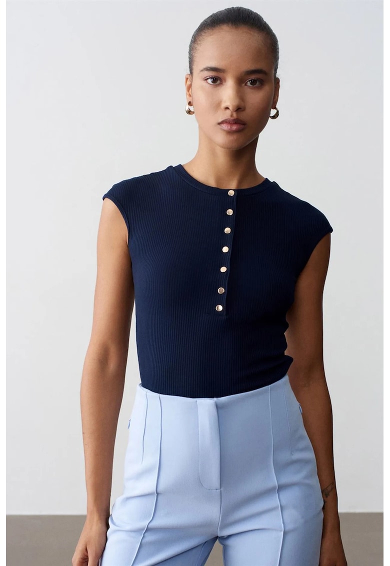 Tricou dama mulat albastru marin