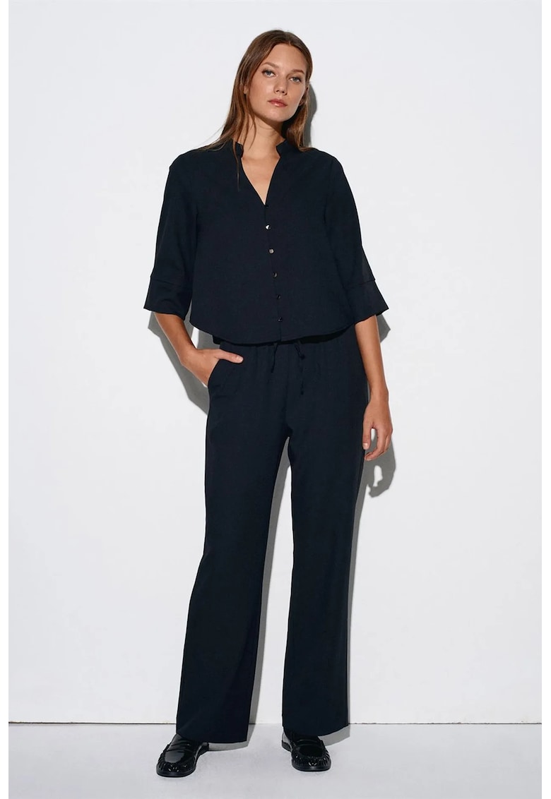 Pantaloni dama - negru - poliester - Negru